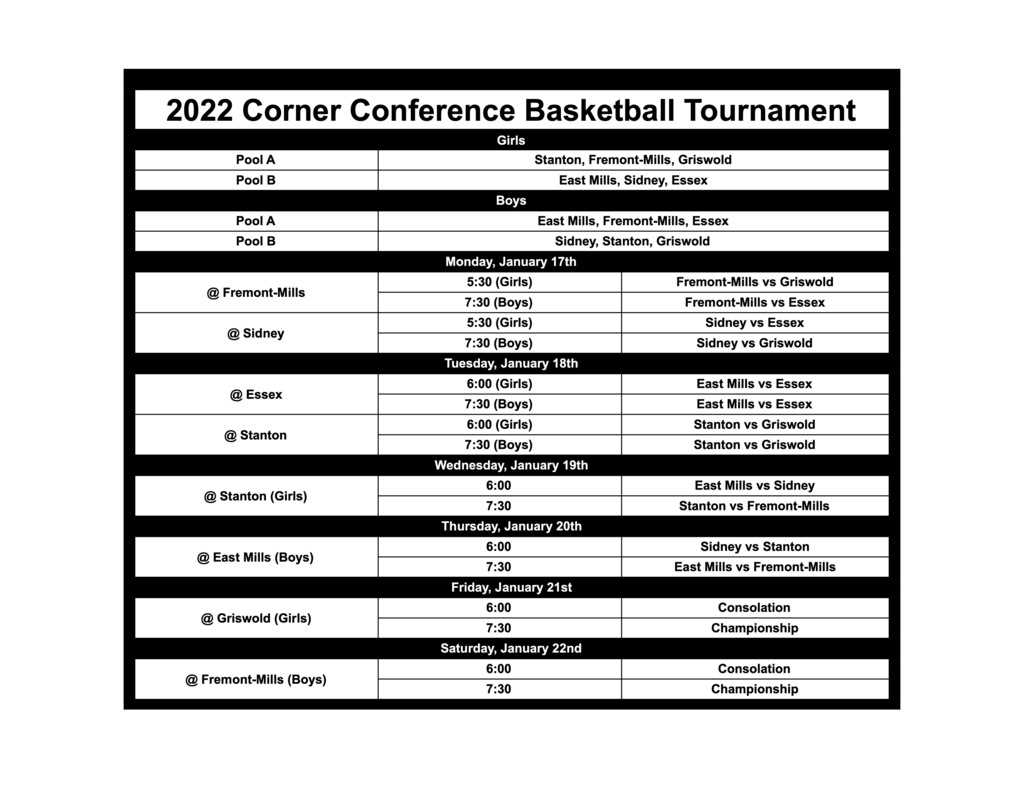 2022 Corner Conference Basketball Tournament