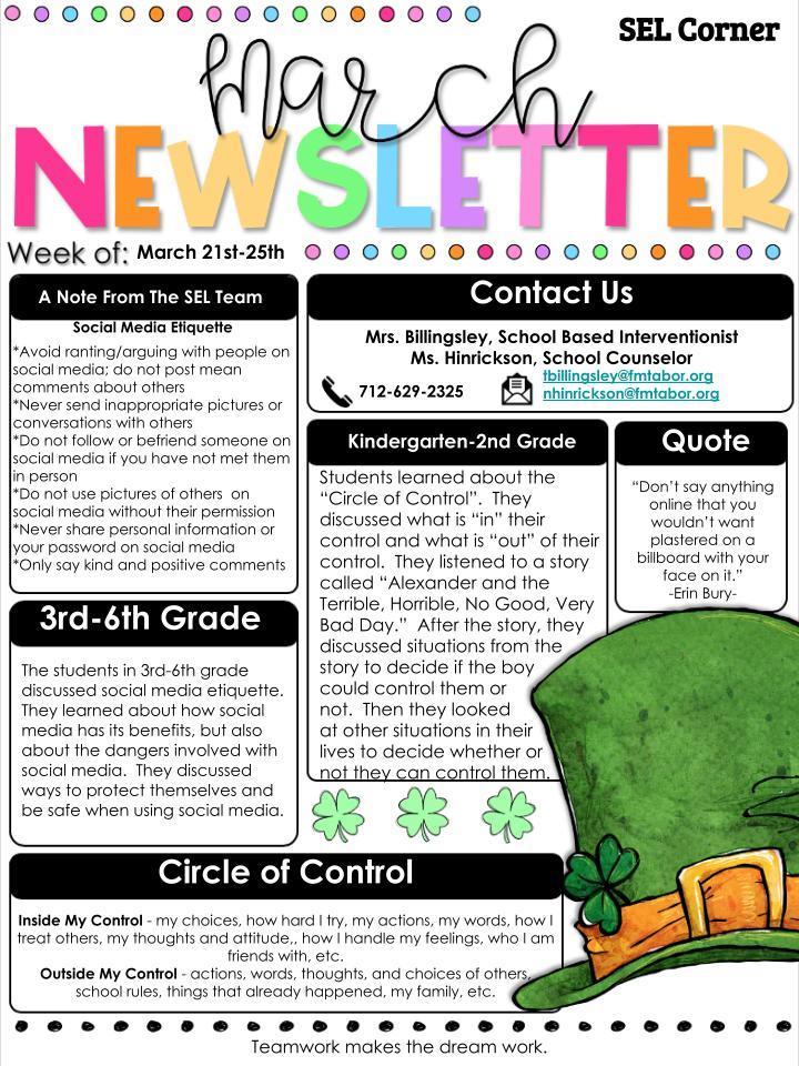 Elementary SEL Newsletter