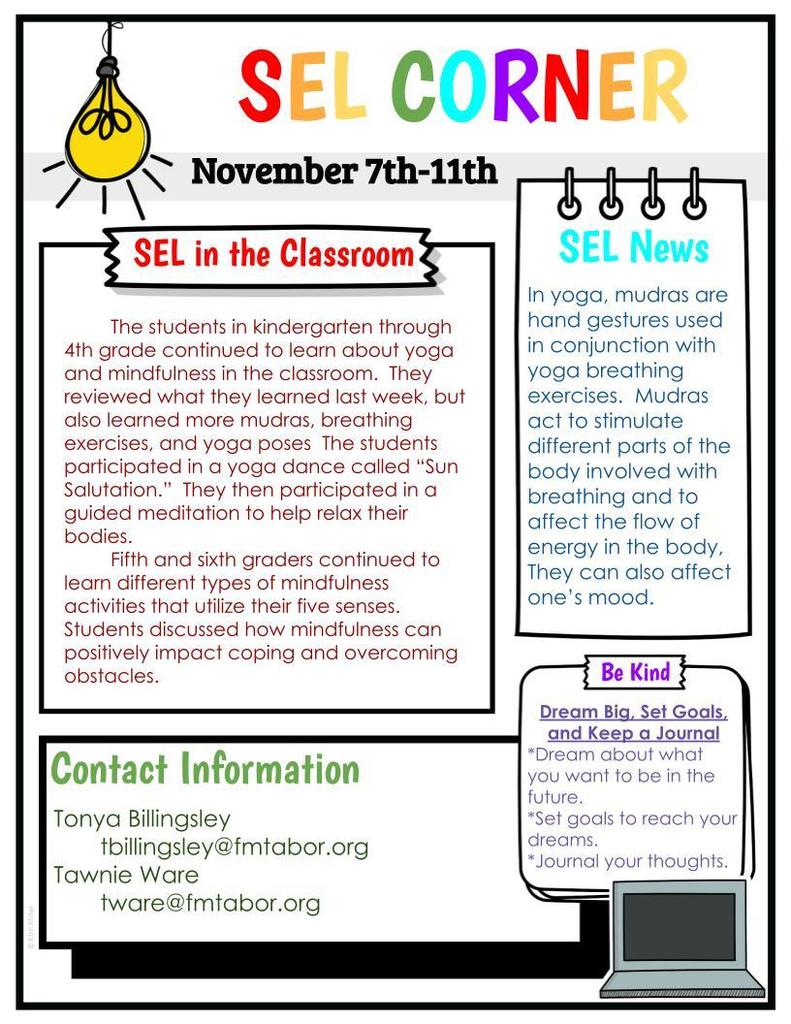 Elementary SEL Newsletter